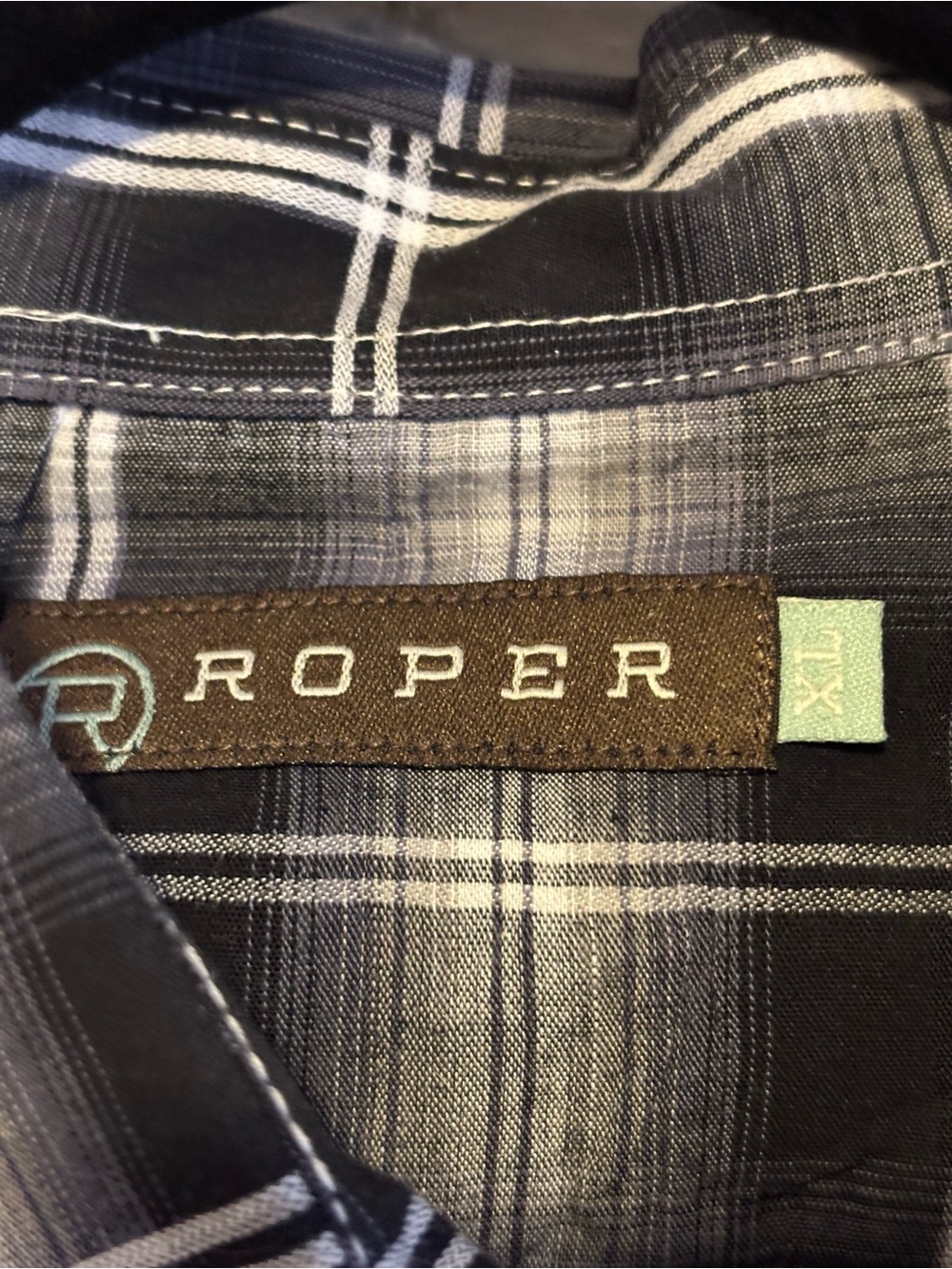 Roper women’s Black & White Plaid Button-Up Shirt